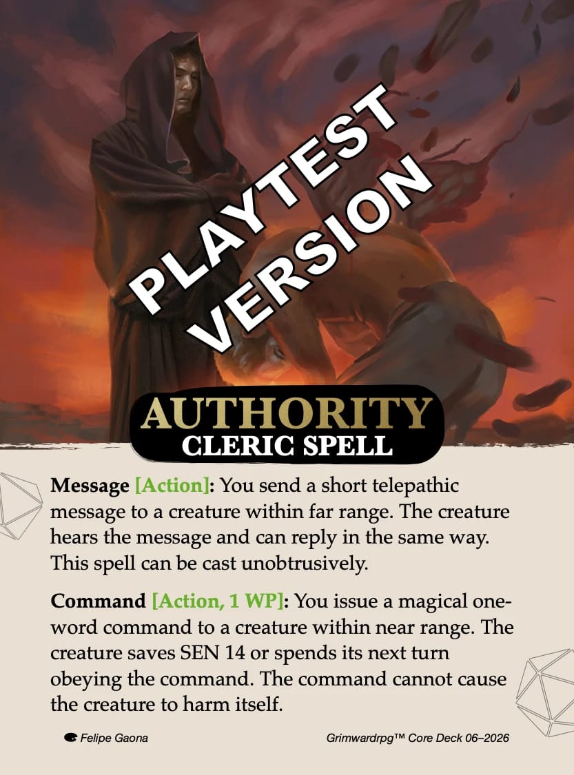 Adversary card